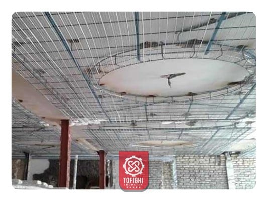 دستمزد رابیتس کاری سقف و دیوار در صنایع فولاد توفیقی